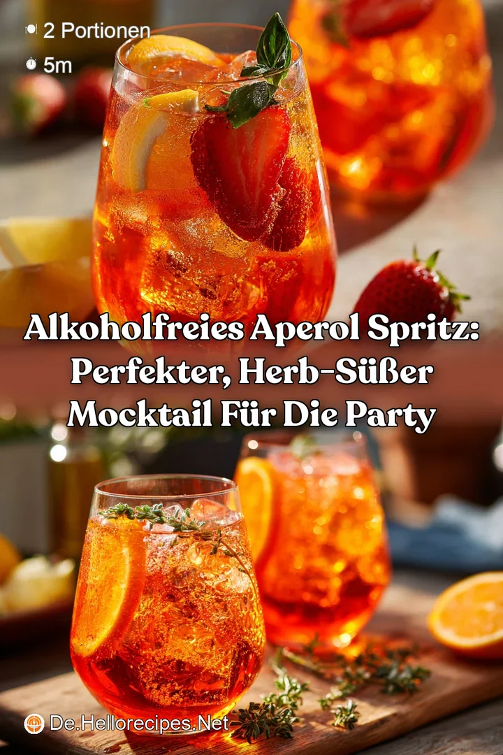 Alkoholfreies Aperol Spritz: Perfekter herb-s&uuml;&szlig;er Mocktail f&uuml;r die Party