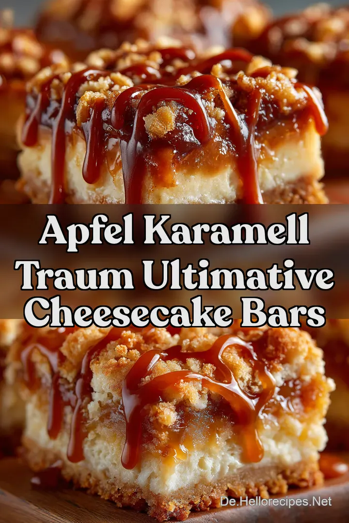 Apfel Karamell Traum Ultimative Cheesecake Bars