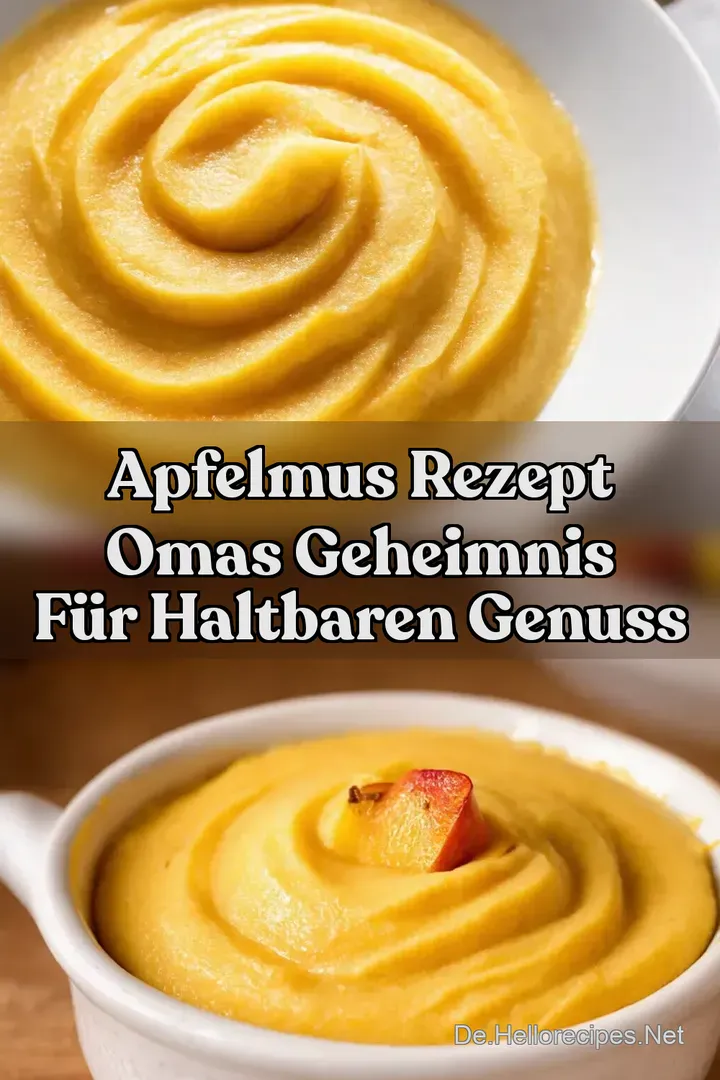 Apfelmus Rezept Omas Geheimnis f&uuml;r Haltbaren Genuss
