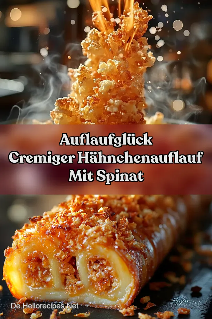 AuflaufGlück Cremiger Hähnchenauflauf mit Spinat