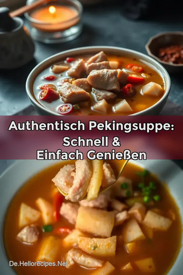 Authentisch Pekingsuppe: Schnell &amp Einfach Genießen