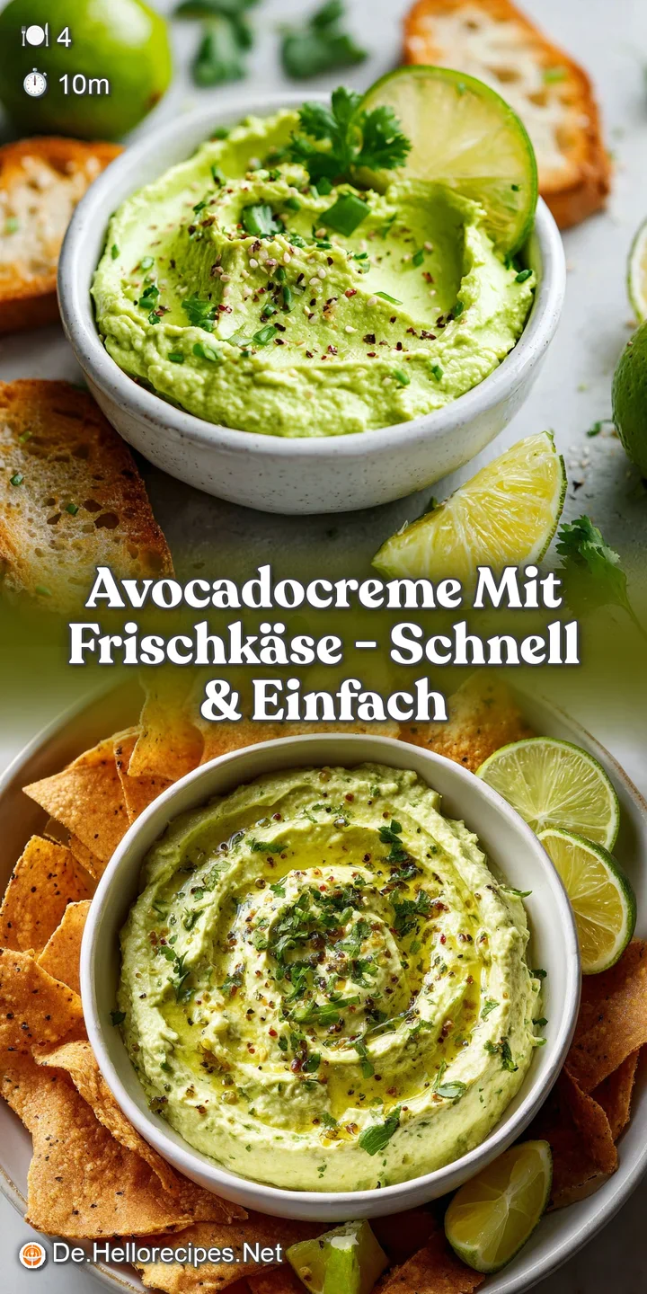 Close-up captures the rich texture of the avocado cream dip. Hints of fresh herbs visible throughout, creamy, dreamy texture.