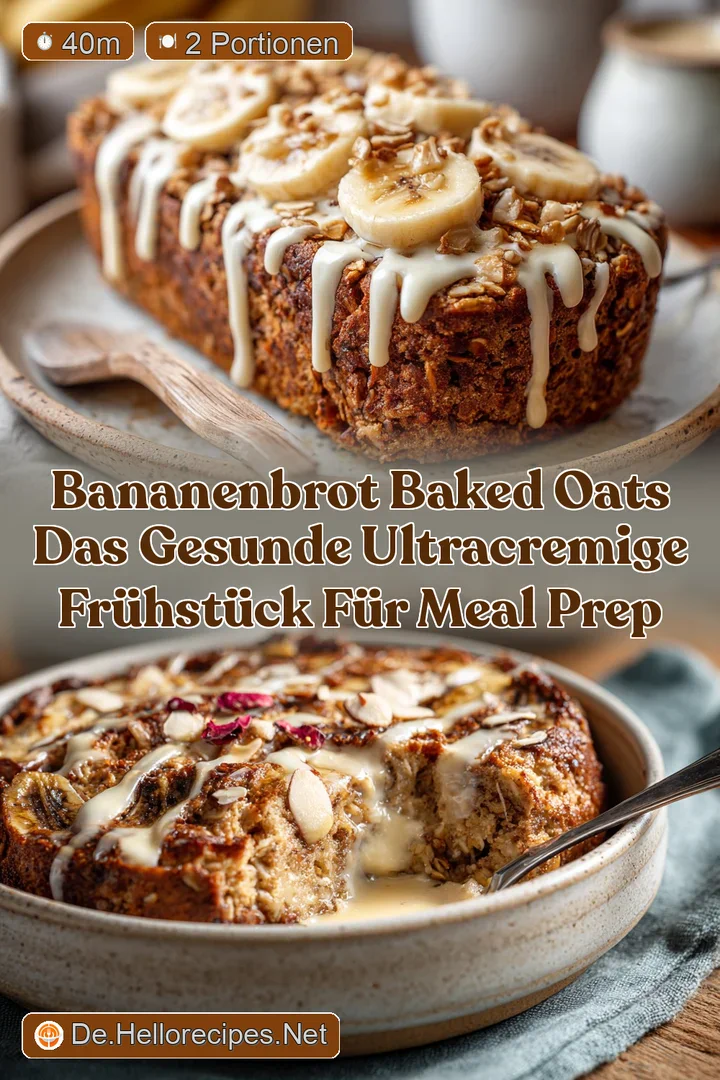Bananenbrot Baked Oats Das gesunde ultracremige Fr&uuml;hst&uuml;ck f&uuml;r Meal Prep