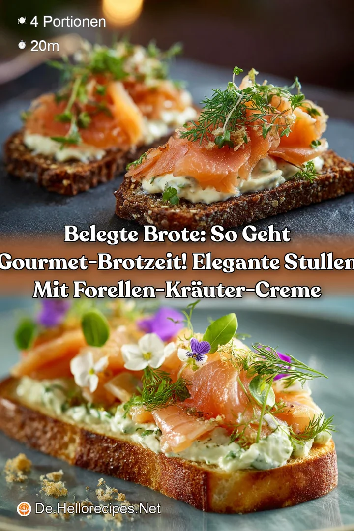 Belegte Brote: So geht Gourmet-Brotzeit! Elegante Stullen mit Forellen-Kr&auml;uter-Creme