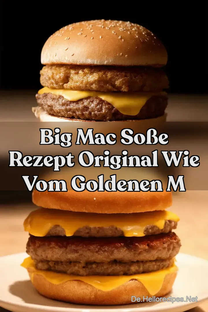 Big Mac So&szlig;e Rezept Original wie vom Goldenen M