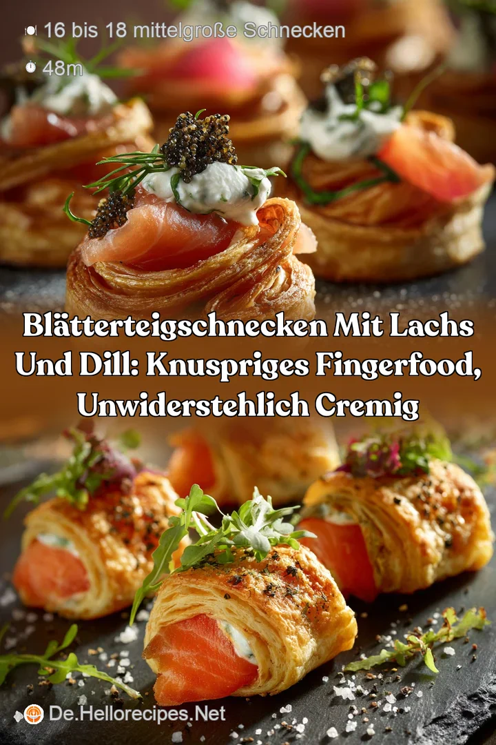 Bl&auml;tterteigschnecken mit Lachs und Dill: Knuspriges Fingerfood unwiderstehlich cremig