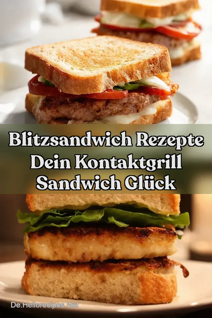 BlitzSandwich Rezepte Dein Kontaktgrill Sandwich Gl&uuml;ck