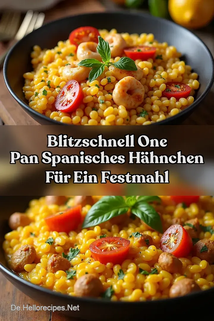 Blitzschnell One Pan Spanisches Hähnchen für ein Festmahl