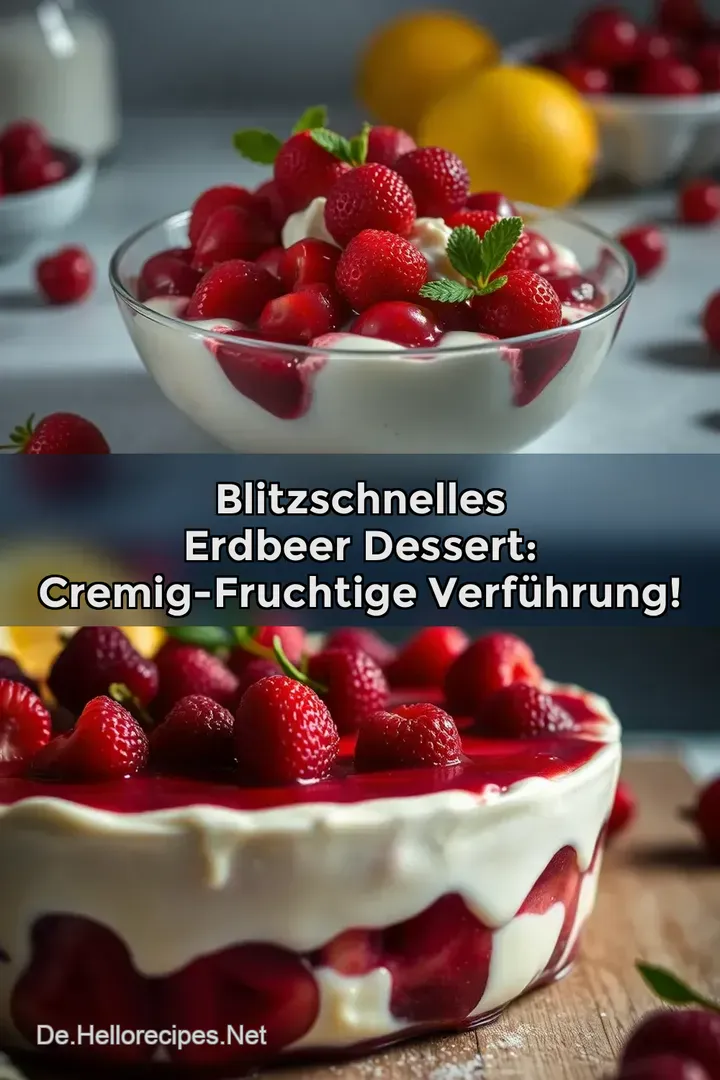 Blitzschnelles Erdbeer Dessert: Cremig-fruchtige Verführung!