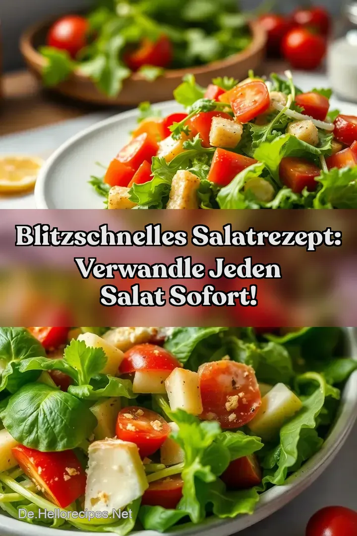 Blitzschnelles Salatrezept: Verwandle jeden Salat sofort!