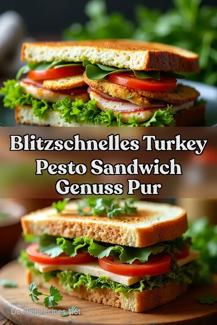 Blitzschnelles Turkey Pesto Sandwich Genuss pur