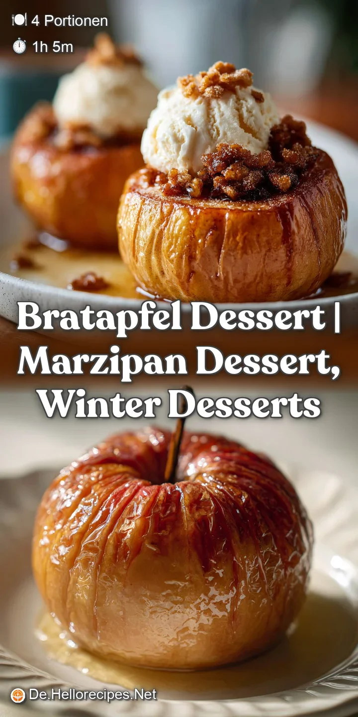 Close-up of a tender, baked apple half, revealing a rich marzipan filling with a hint of cinnamon and a warm, inviting glow.