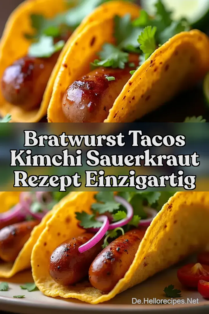Bratwurst Tacos Kimchi Sauerkraut Rezept Einzigartig