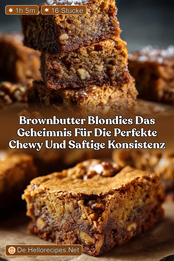 BrownButter Blondies Das Geheimnis f&uuml;r die perfekte chewy und saftige Konsistenz