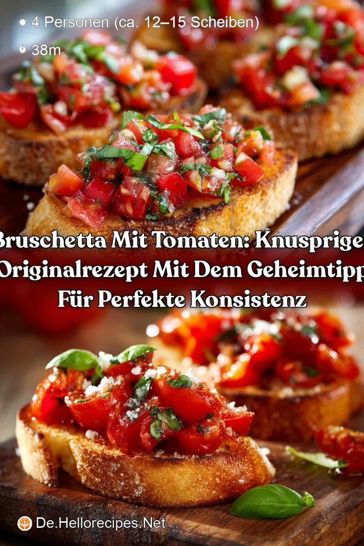 Bruschetta mit Tomaten: Knuspriges Originalrezept mit dem Geheimtipp f&uuml;r perfekte Konsistenz