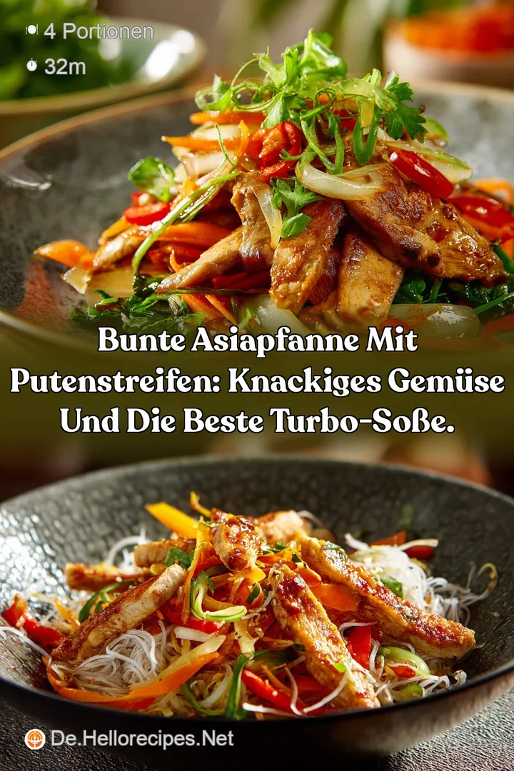 Bunte Asiapfanne mit Putenstreifen: Knackiges Gem&uuml;se und die beste Turbo-So&szlig;e.