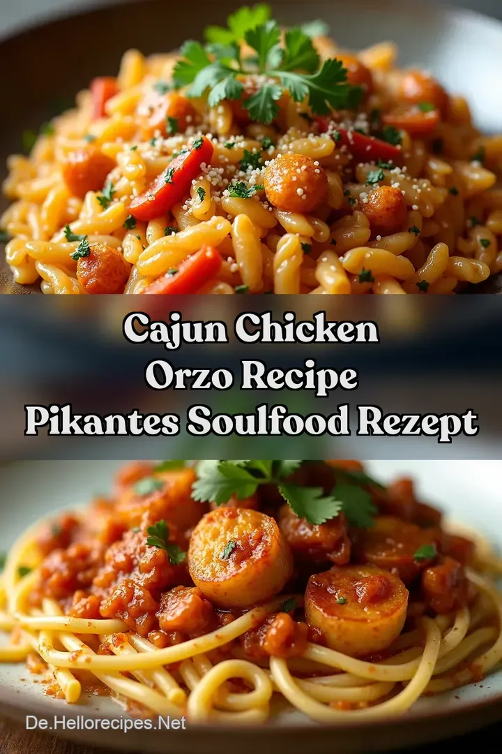 Cajun Chicken Orzo Recipe Pikantes Soulfood Rezept
