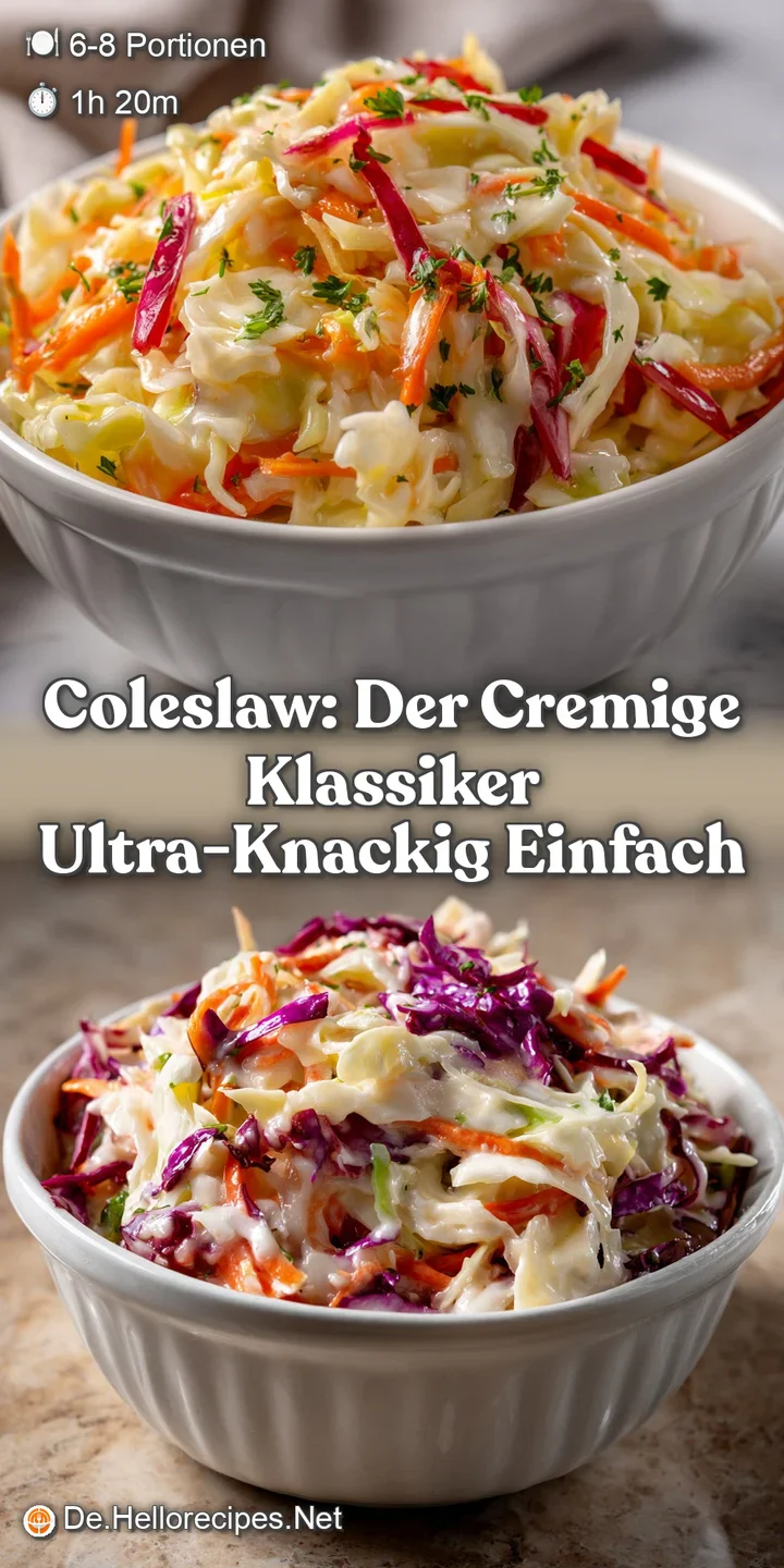 Coleslaw: Der cremige Klassiker Ultra-knackig einfach
