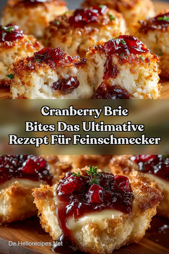 Cranberry Brie Bites Das Ultimative Rezept f&uuml;r Feinschmecker