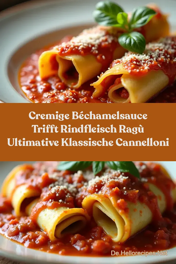 Cremige Béchamelsauce trifft Rindfleisch Ragù Ultimative Klassische Cannelloni