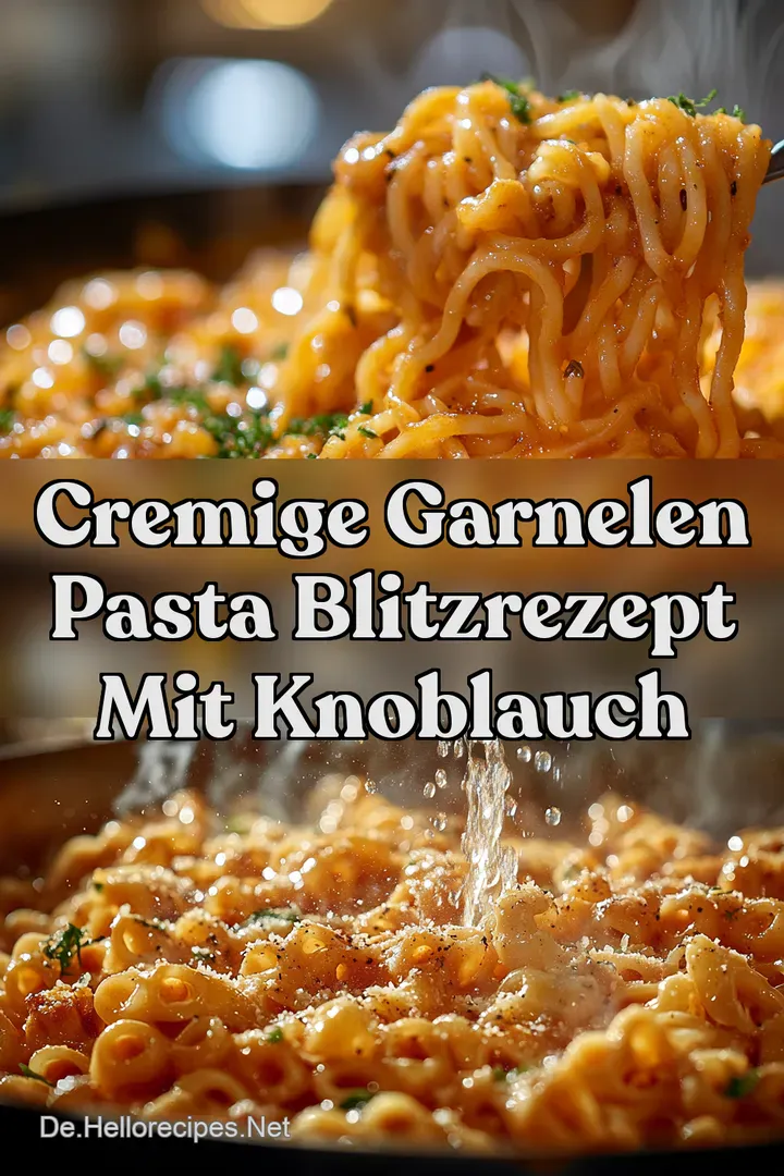Cremige Garnelen Pasta Blitzrezept mit Knoblauch