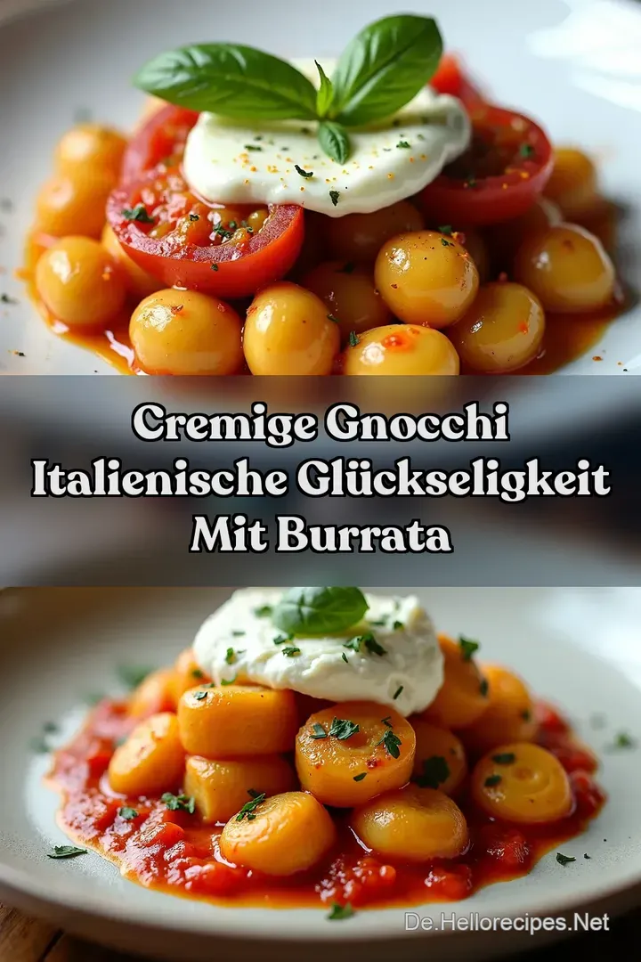 Cremige Gnocchi Italienische Gl&uuml;ckseligkeit mit Burrata