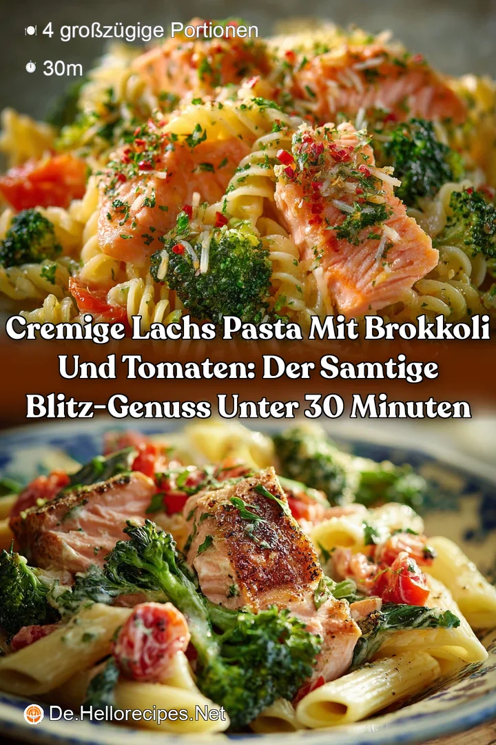 Cremige Lachs Pasta mit Brokkoli und Tomaten: Der samtige Blitz-Genuss unter 30 Minuten