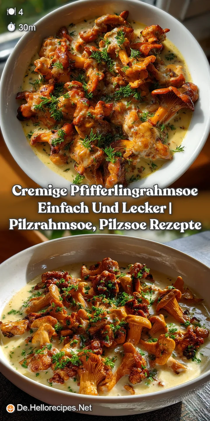 Cremige Pfifferlingrahmsoe Einfach Und Lecker | Pilzrahmsoe Pilzsoe Rezepte