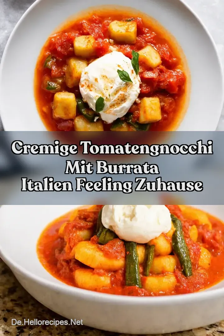 Cremige TomatenGnocchi mit Burrata Italien Feeling Zuhause