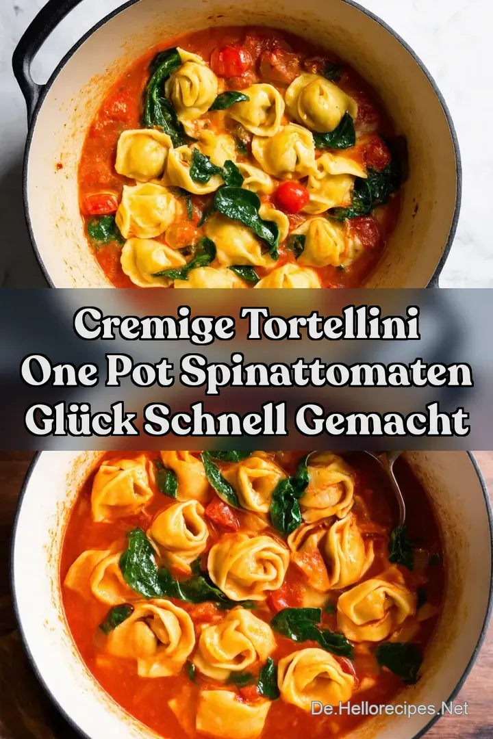 Cremige Tortellini One Pot SpinatTomaten Gl&uuml;ck schnell gemacht