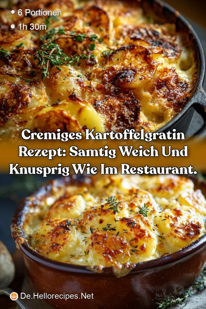 Cremiges Kartoffelgratin Rezept: Samtig weich und knusprig wie im Restaurant.