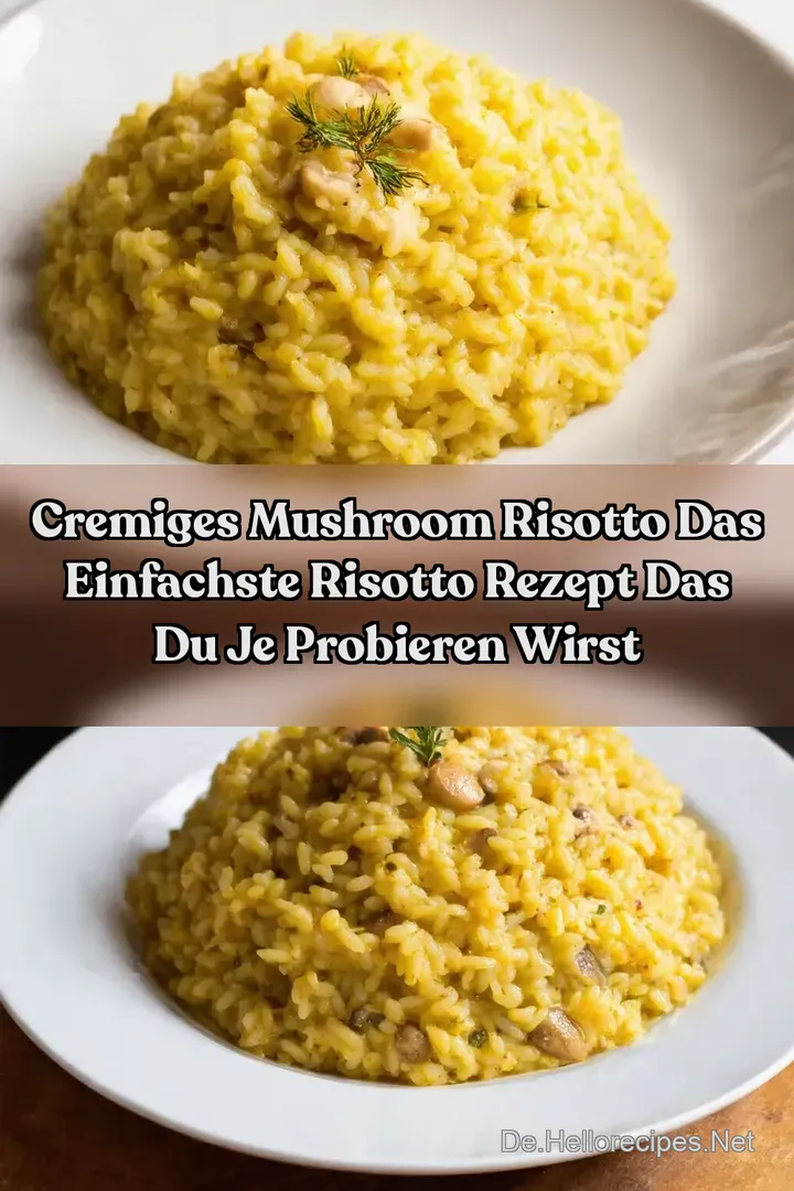 Cremiges Mushroom Risotto Das Einfachste Risotto Rezept Das Du Je Probieren Wirst