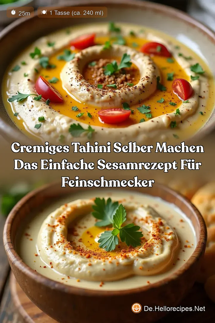 Cremiges Tahini selber machen Das einfache SesamRezept für Feinschmecker