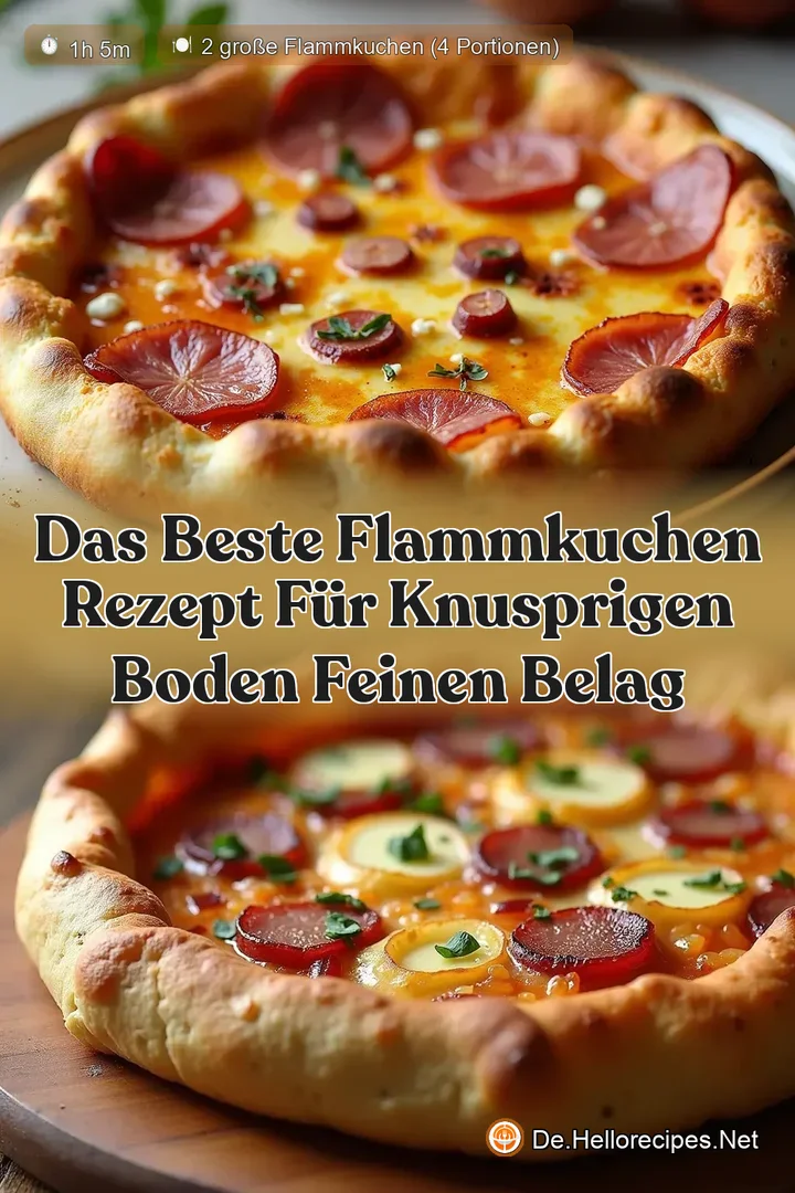 Das beste Flammkuchen Rezept für knusprigen Boden feinen Belag