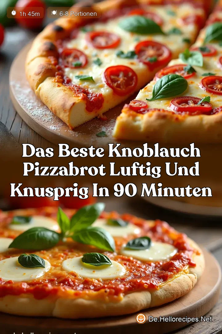 Das Beste Knoblauch Pizzabrot Luftig und knusprig in 90 Minuten