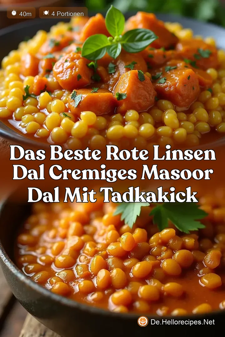 Das Beste Rote Linsen Dal Cremiges Masoor Dal mit TadkaKick