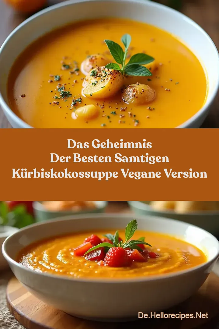 Das Geheimnis der besten Samtigen KürbisKokosSuppe Vegane Version