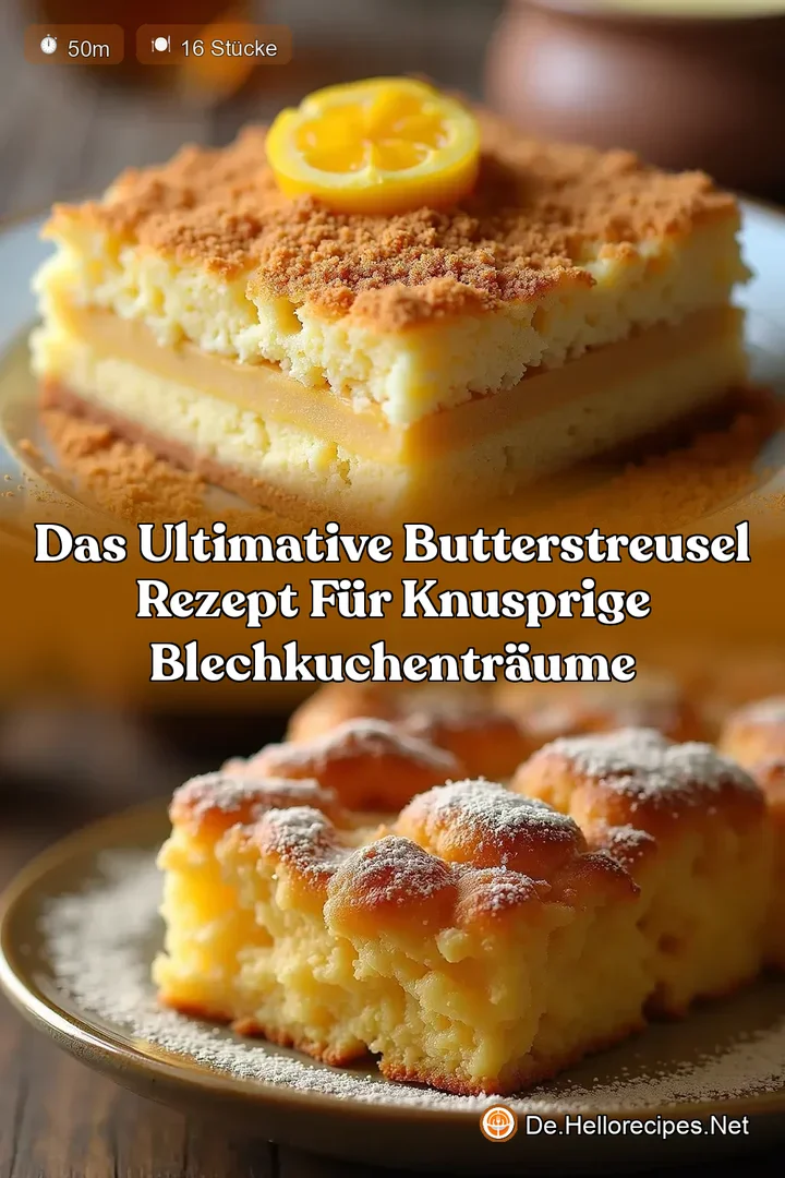 Das ultimative Butterstreusel Rezept für knusprige BlechkuchenTräume