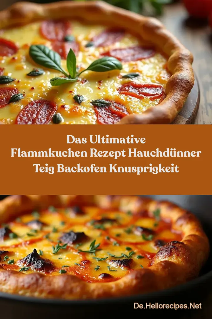 Das Ultimative Flammkuchen Rezept Hauchd&uuml;nner Teig Backofen Knusprigkeit