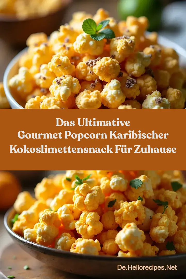 Das Ultimative Gourmet Popcorn Karibischer KokosLimettenSnack für Zuhause
