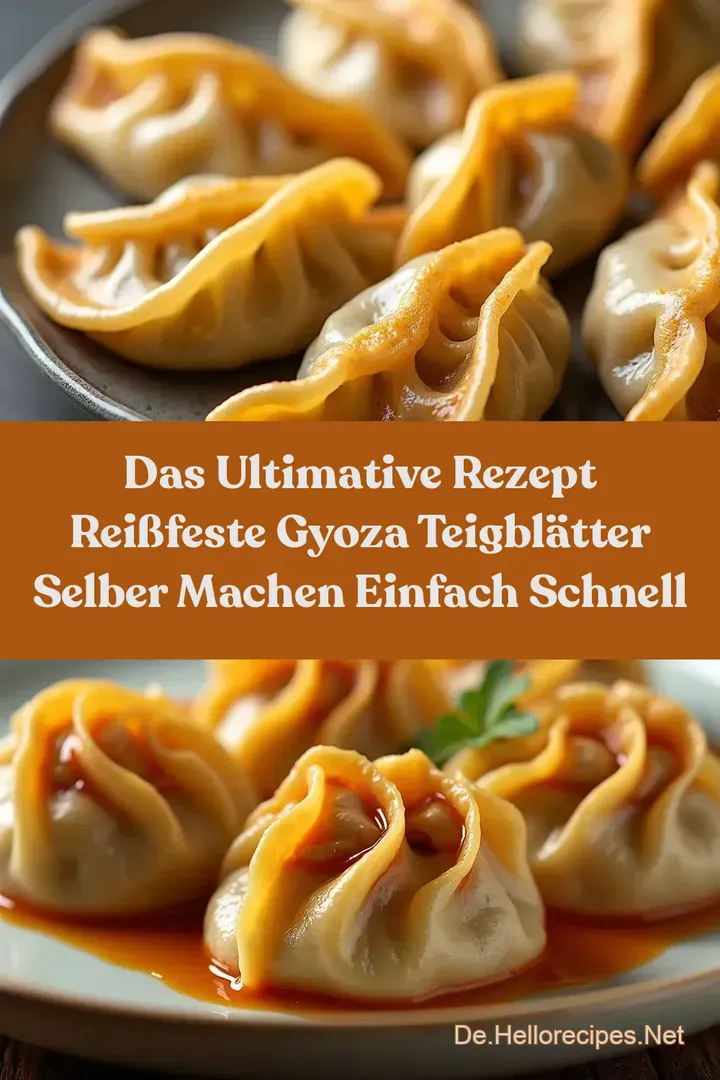 Das Ultimative Rezept Reißfeste Gyoza Teigblätter selber machen Einfach Schnell