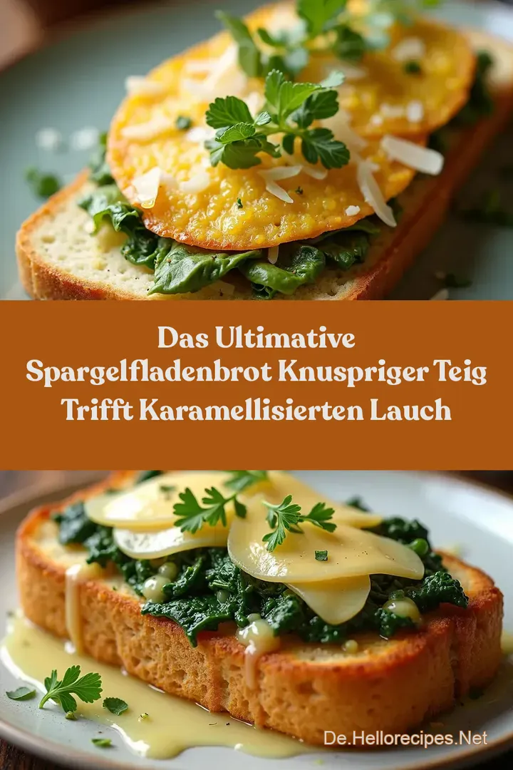 Das Ultimative SpargelFladenbrot Knuspriger Teig trifft Karamellisierten Lauch