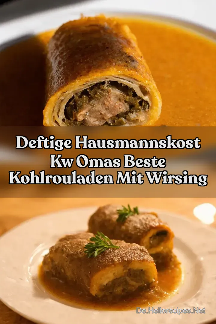 Deftige Hausmannskost kw Omas beste Kohlrouladen mit Wirsing