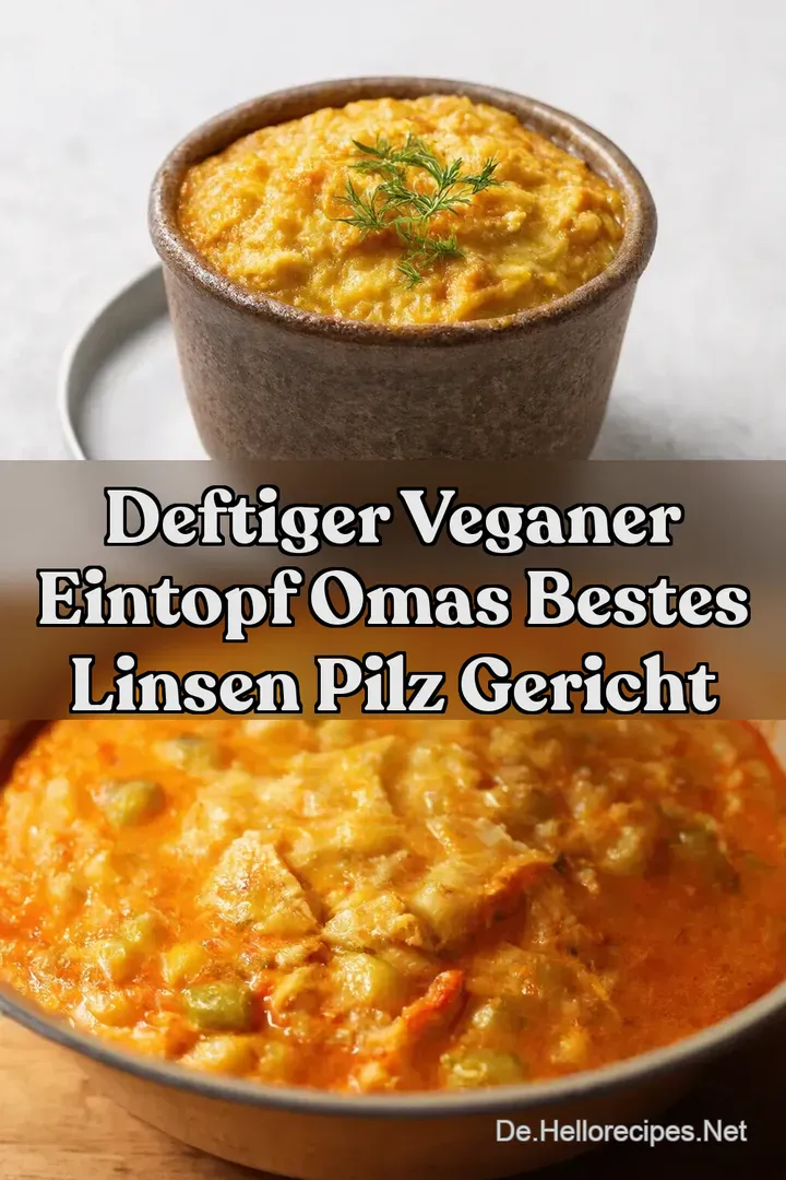 Deftiger Veganer Eintopf Omas BESTES Linsen Pilz Gericht