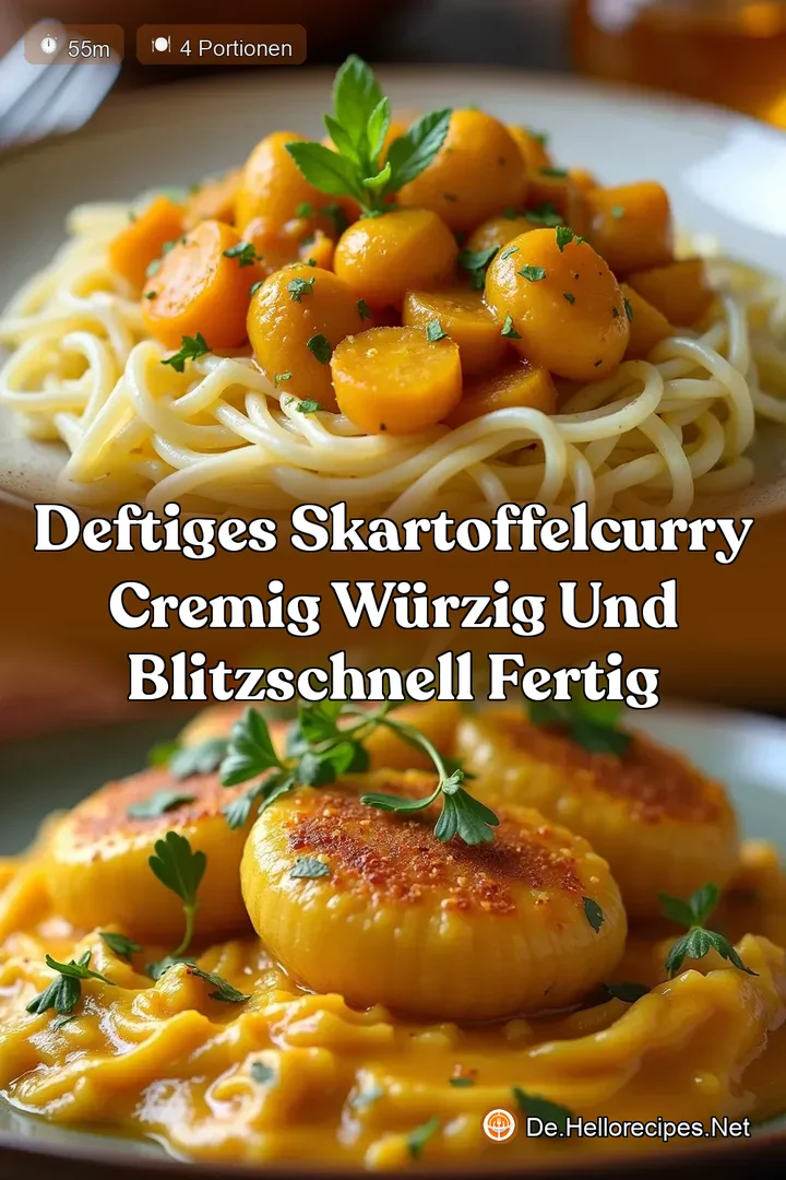 Deftiges SkartoffelCurry Cremig würzig und blitzschnell fertig