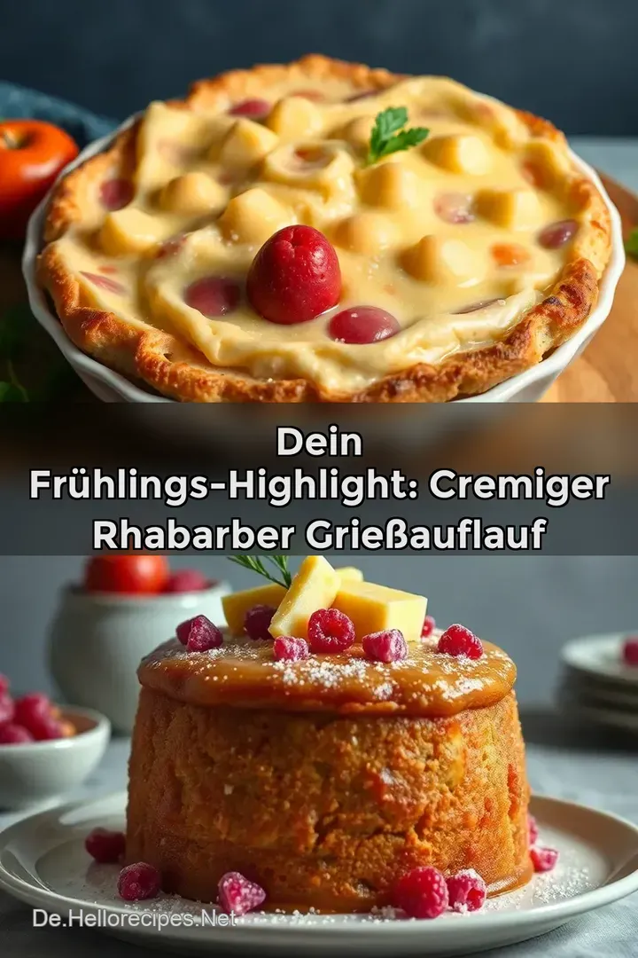 Dein Frühlings-Highlight: Cremiger Rhabarber Grießauflauf