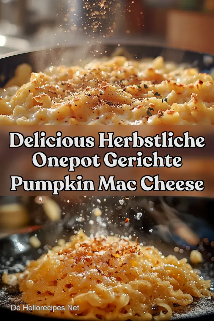 Delicious Herbstliche OnePot Gerichte Pumpkin Mac Cheese
