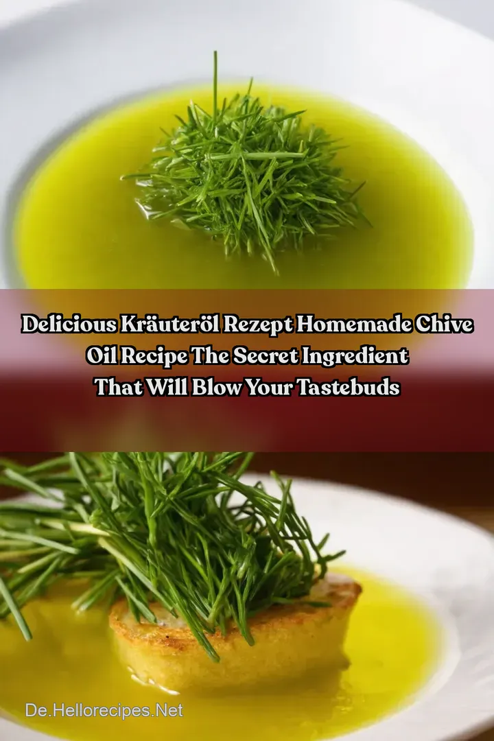 Delicious Kr&auml;uter&ouml;l Rezept Homemade Chive Oil Recipe The Secret Ingredient That Will Blow Your Tastebuds