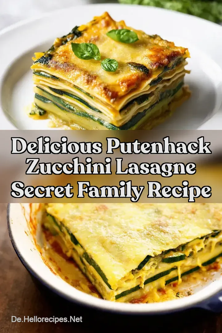 Delicious Putenhack Zucchini Lasagne Secret Family Recipe