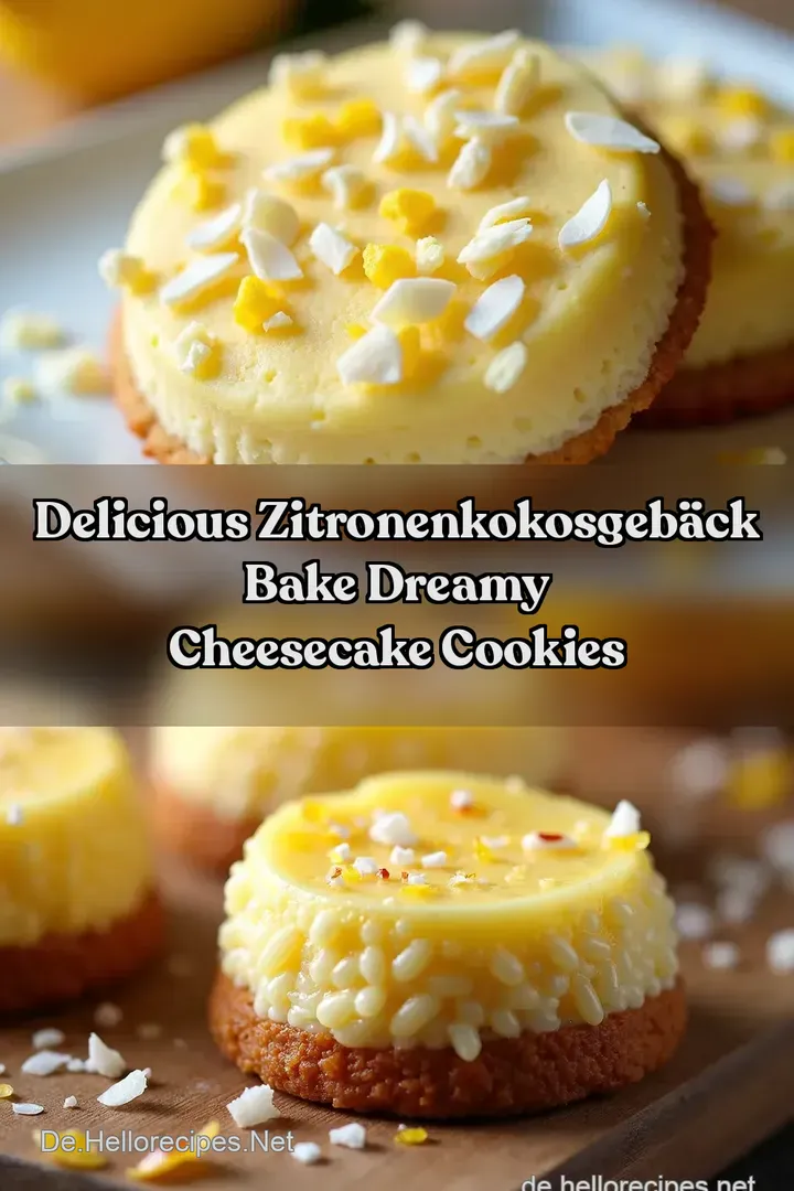 Delicious ZitronenKokosGeb&auml;ck Bake Dreamy Cheesecake Cookies